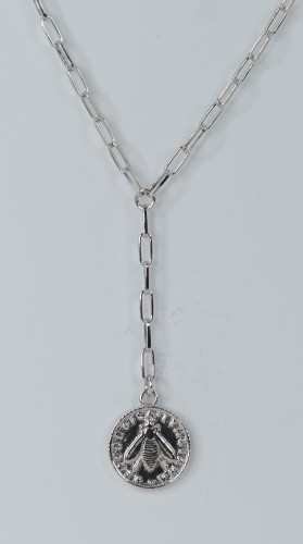 Sterling Silver Bee Drop Pendant and Chain